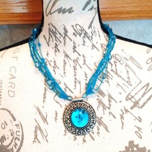 Beautiful Teal Jewelry Necklace!